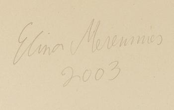 Elina Merenmies, gouache på papper, signerad och daterad 2003 a tergo.