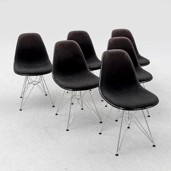 Charles and Ray Eames, stolar 6 st "Plastic chair DSR" Vitra daterade 2001.