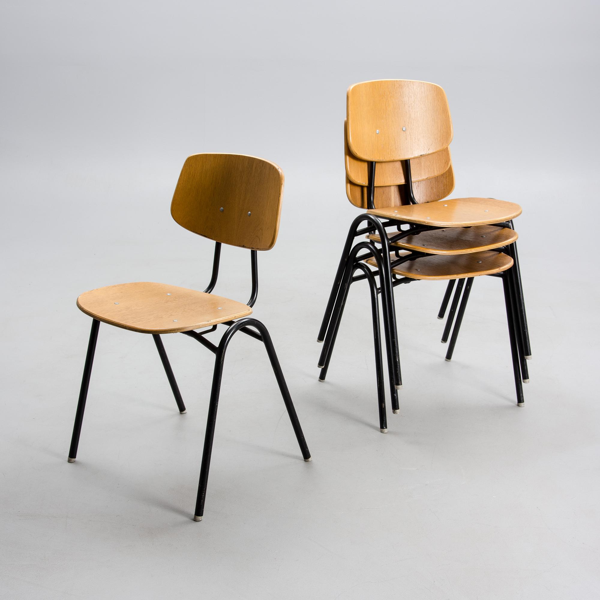 TUOLEJA, 4 kpl, Kurt Hvitsjö, Lahden Puukalusto Oy, 1900-luvun puoliväli.