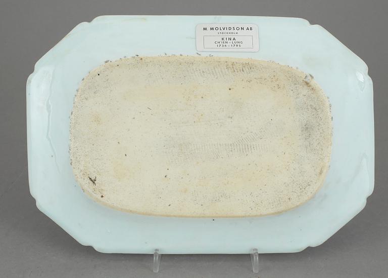 STEKFAT, porslin, Kina, Qianlong (1936-95).