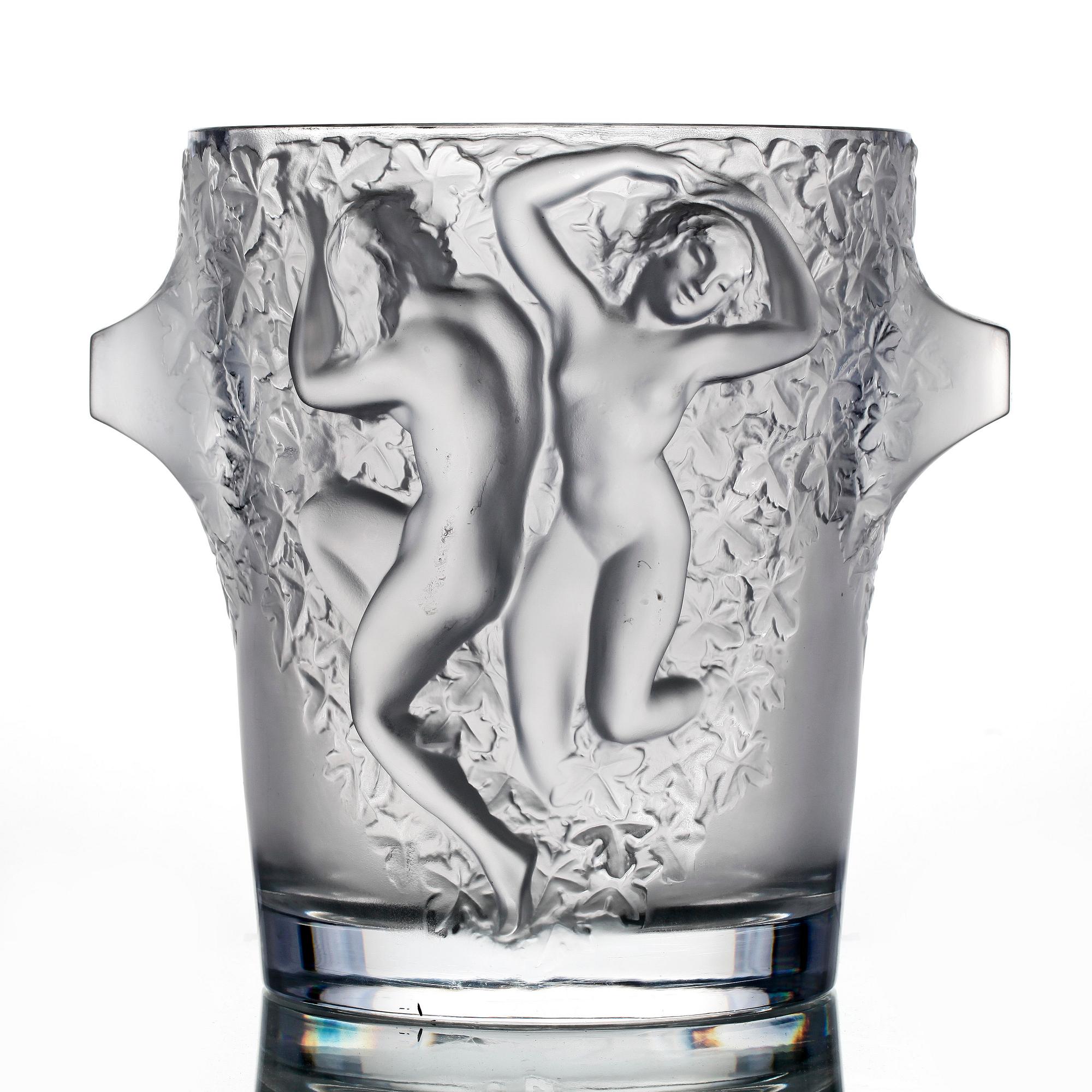 VINKYLARE, glas, "Ganymede" Lalique. 1900-talets andra hälft.