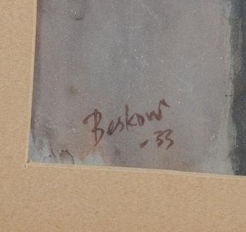 BESKOW, BO, blandteknik på papper. Sign o dat -33.