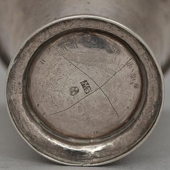 BÄGARE, silver. Mästarstämpel MS, påskrift 1798. Vikt 36 g.