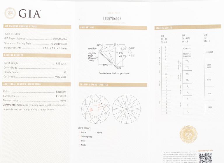 ÖRHÄNGEN, ett par, med briljantslipade diamanter 2.20 ct.