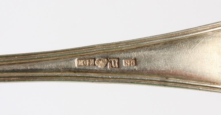 BESTICK,12+12+12+12, silver "Gammal fransk", 1800-tal, bl.a Markström, Uppsala.