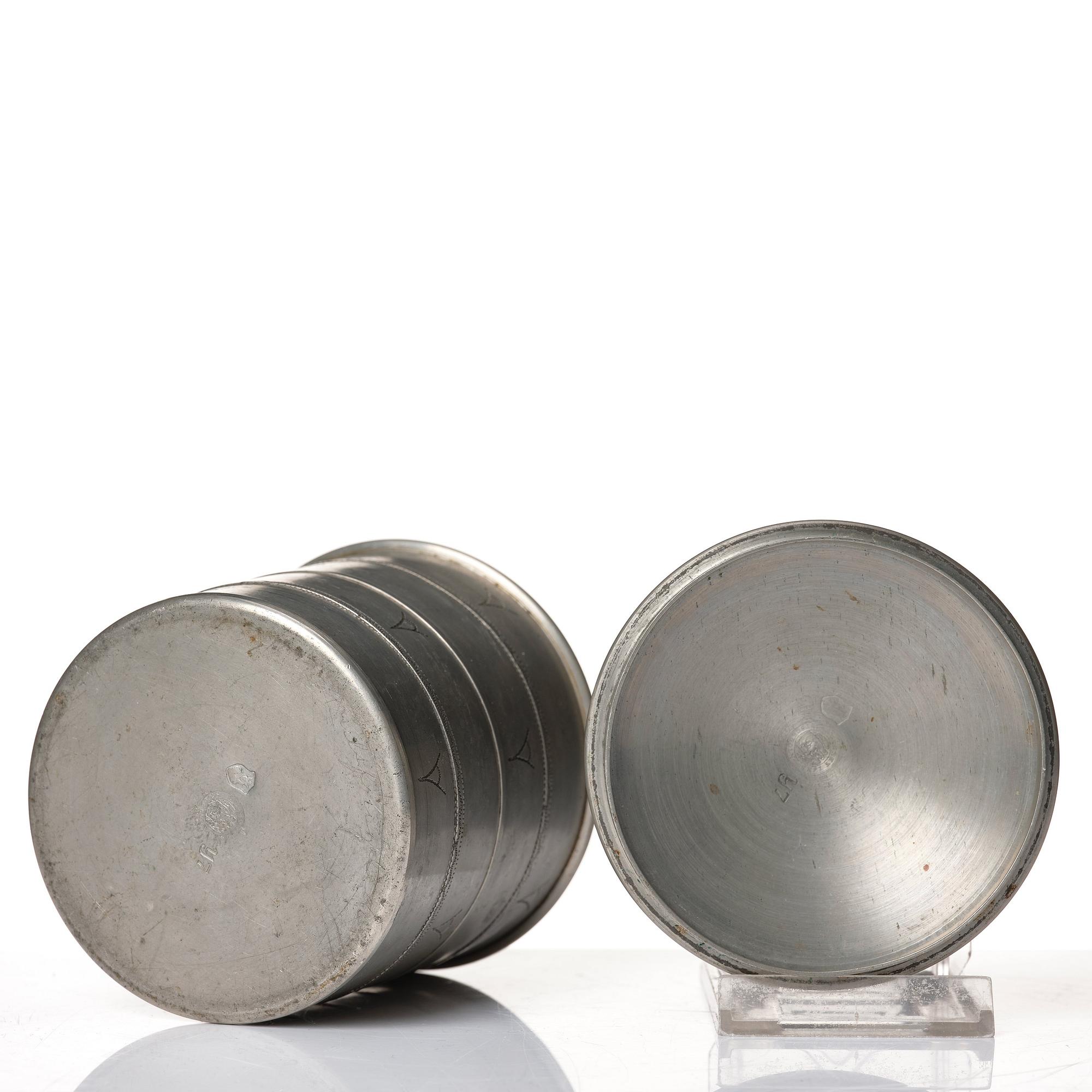 Estrid Ericson, a lidded pewter jar, Svenskt Tenn, Stockholm 1925, model A 42.