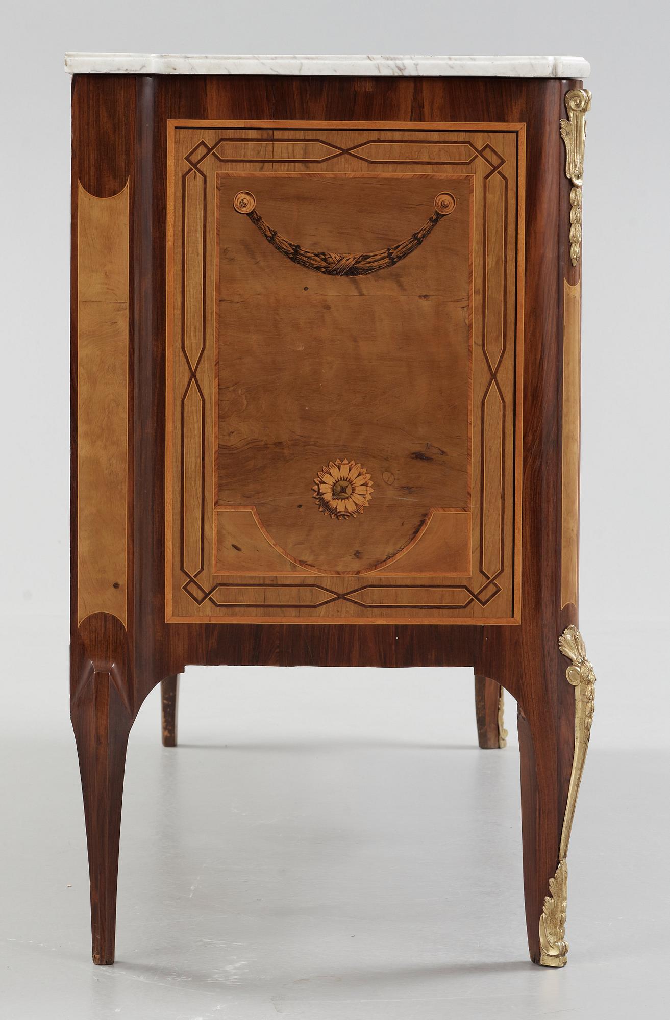 A Royal commode made by Georg Haupt 1782 for prince Karl Gustav, Duke of Småland, the second son of Gustav III.
