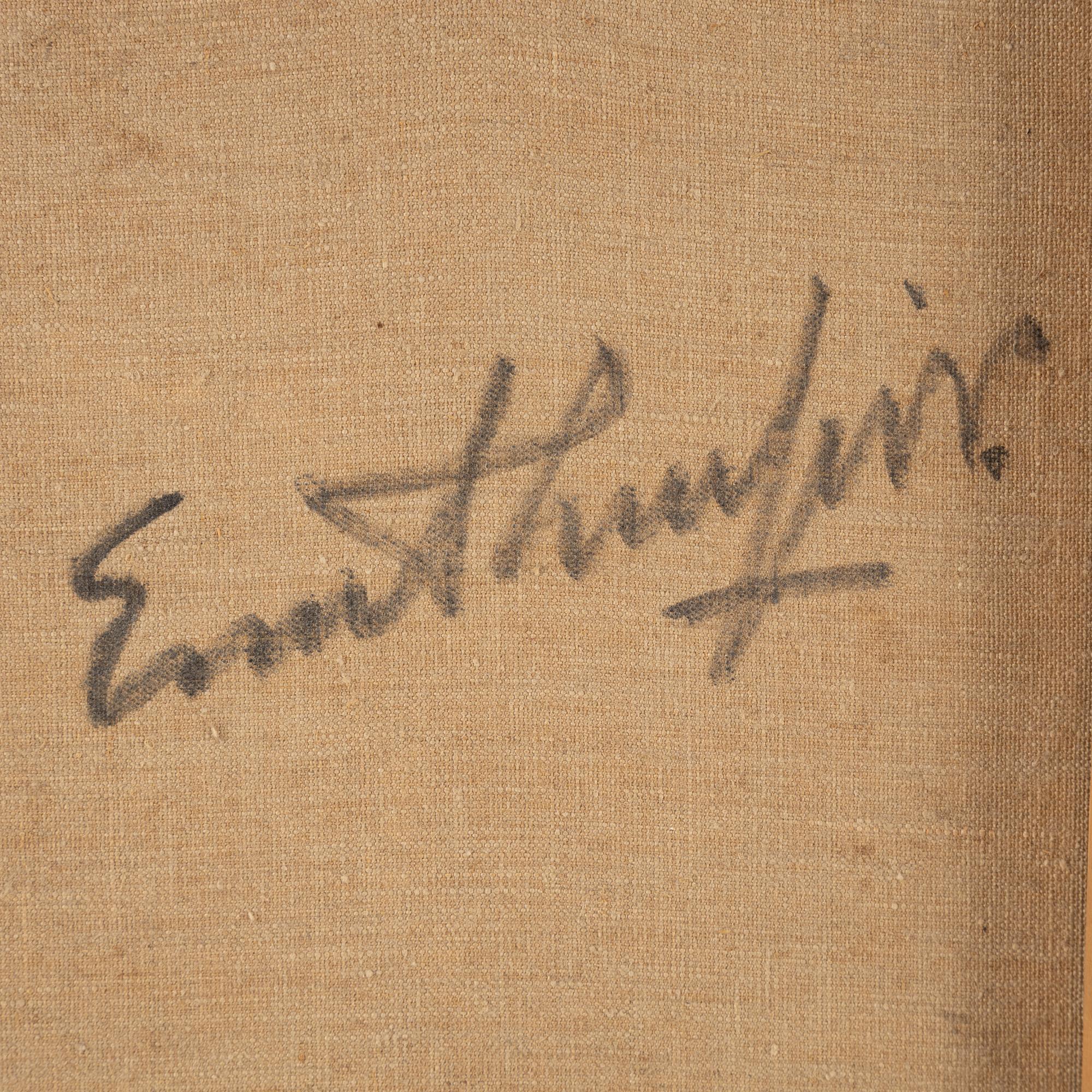 Evert Lundquist, oil on canvas, signed E.L and signed verso.