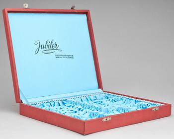 BESTICKSERVIS, silver, tot vikt ca 878g.
