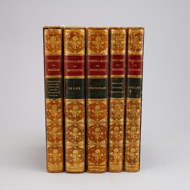 Five volume from the series Svenska Slott och Herresäten, Nordisk Familjeboks Tryckeri, 1908-10.