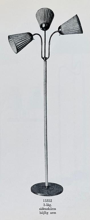 Harald Notini, a floor lamp model "15352", Arvid Böhlmarks Lampfabrik, Stockholm, 1940s.