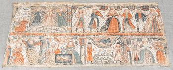 A south swedish folk art painting, early 19th Century.