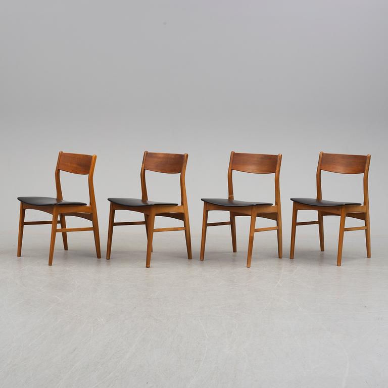 A set of four chairs marked Faldseld, Denmark, second half of the 20th century.