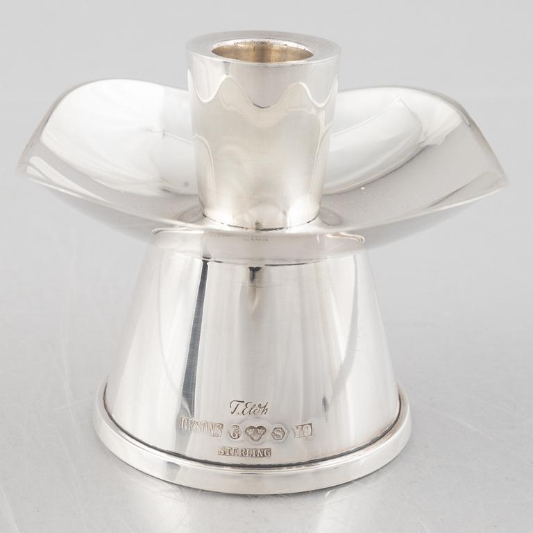 Tore Eldh, candlestick, sterling silver, Ceson, Gothenburg 1973.