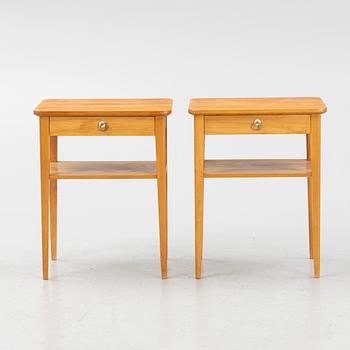 A pair of bedside tables, mid 20th century.