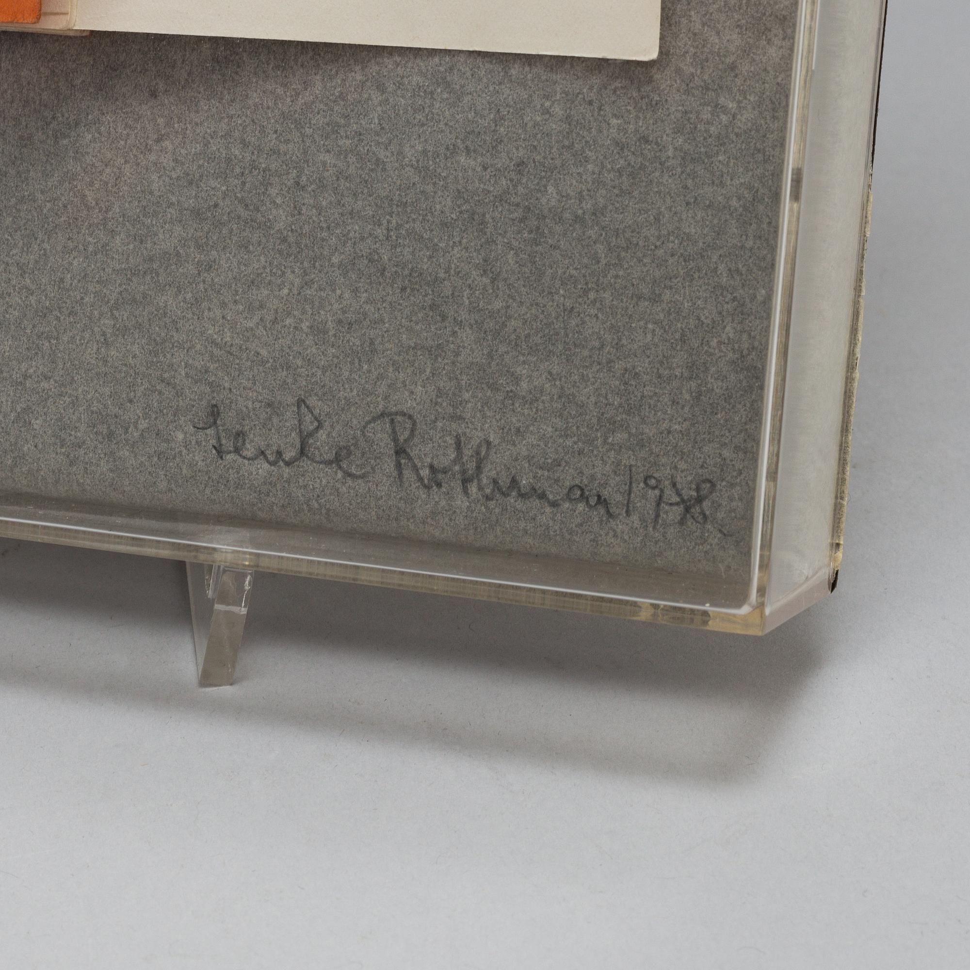 LENKE ROTHMAN, assemblage, signed and dated 1978.