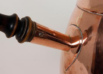 KAFFEKANNA, koppar, 1800/1900-tal.