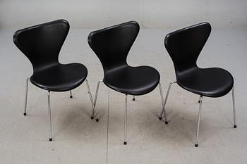STOLAR, 6 st. "Sjuan". Arne Jacobsen för Fritz Hansen.