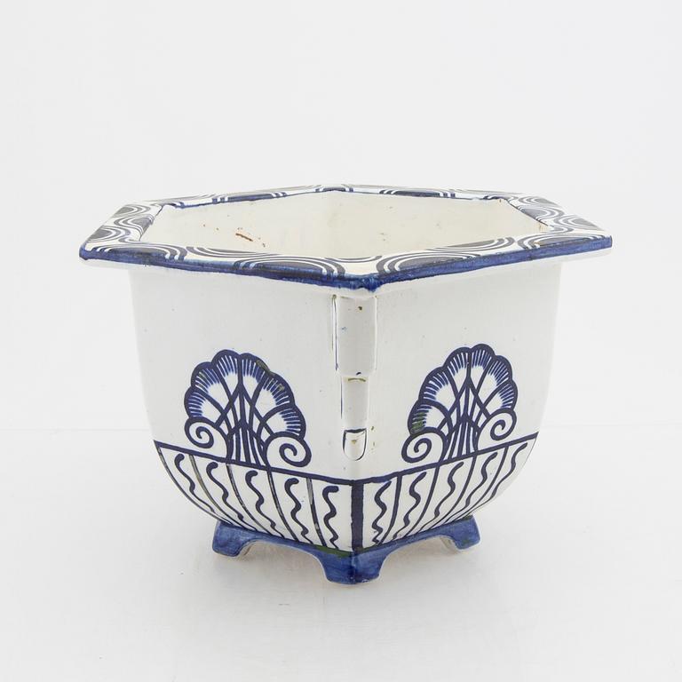 A Rörstrand "Snöckan" floeer pot flintware early 1900s.