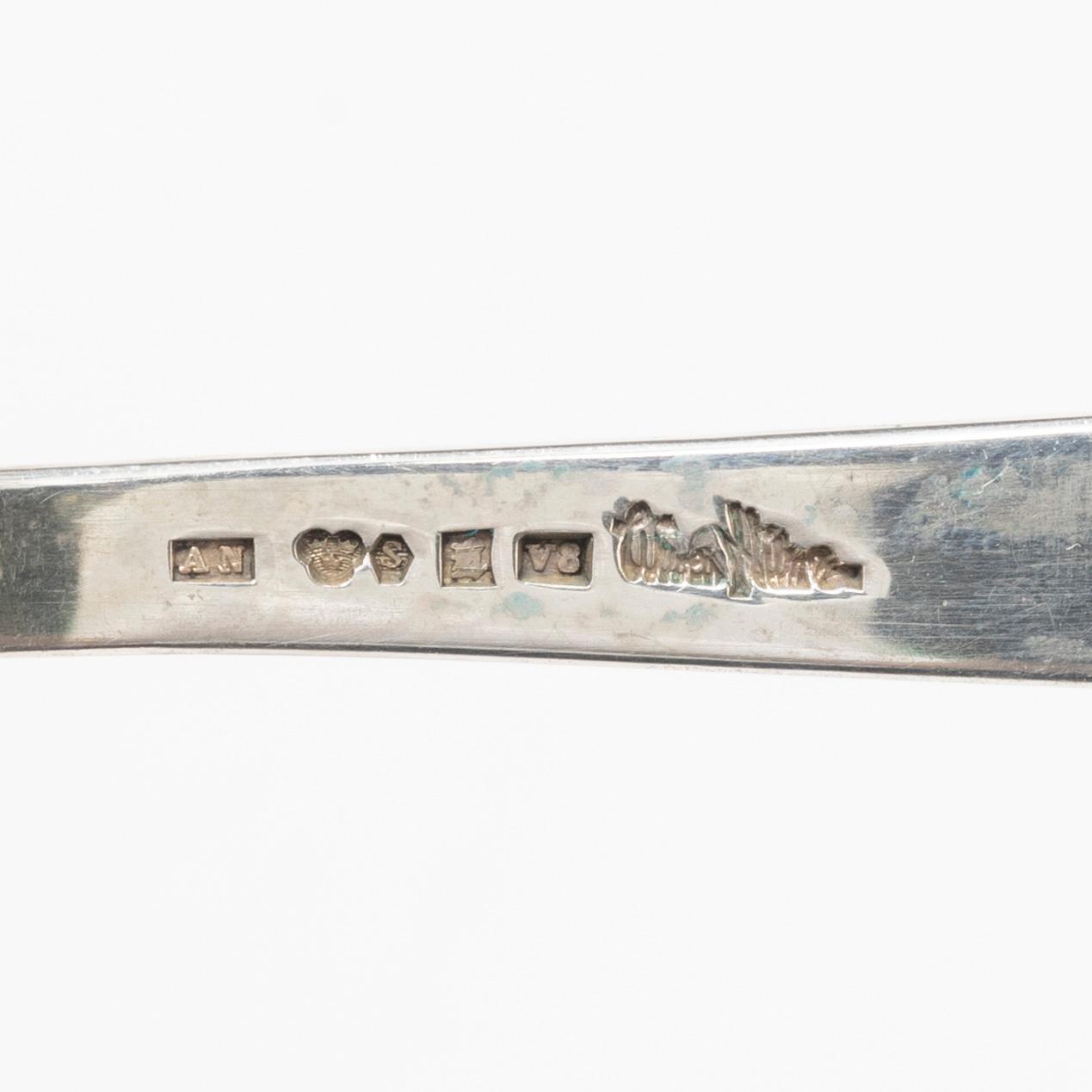Wiwen Nilsson, Two silver oyster spoons, Anders Nilsson, Lund 1947.