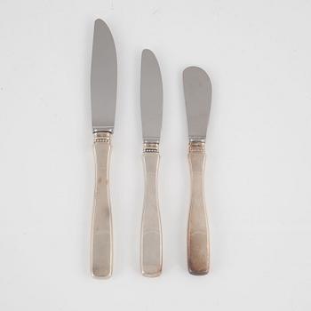 Eric Löfman, an 80-piece Swedish silver cutlery service, model 'Uppsala', MGAB, Lidköping, including 1977.