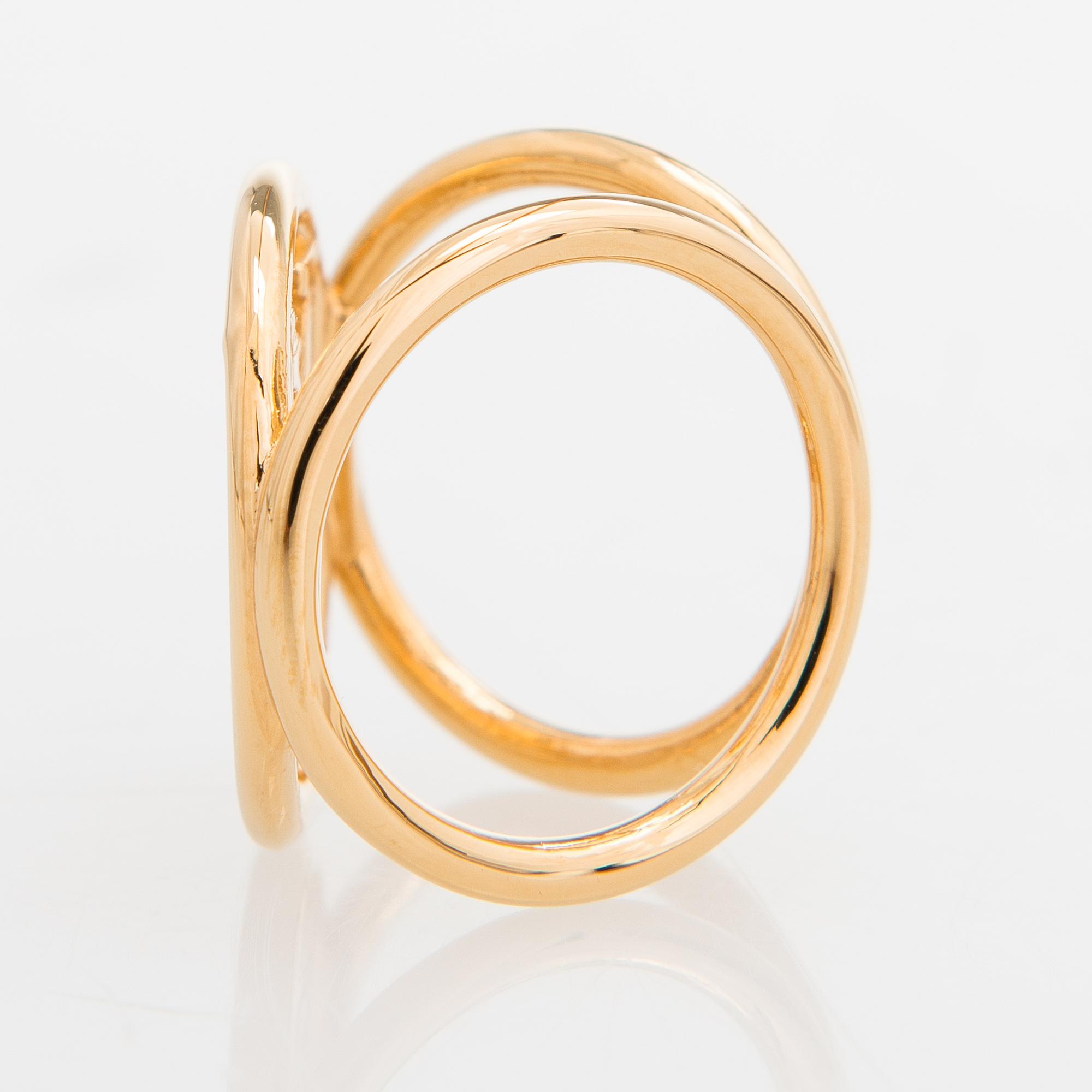 Louis Vuitton, "Louise" scarf ring. Marked Italy.