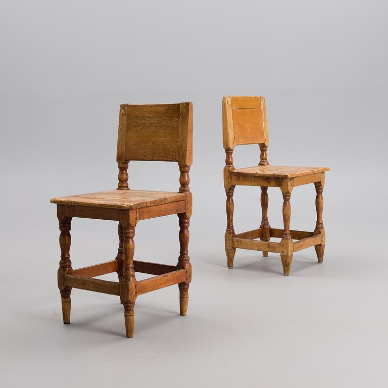 STOLAR, 2 st, allmoge, 1800-tal.