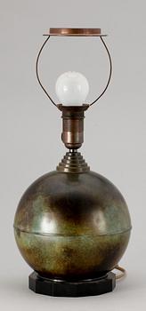 BORDSLAMPA, metall, art deco, 1930-tal.