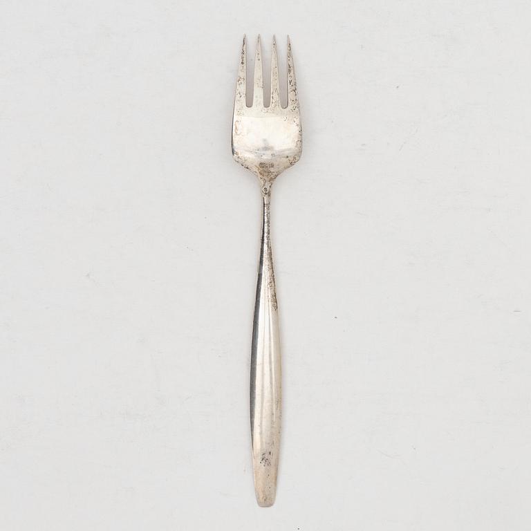 Besticksdelar, 24 st, silver, "Gammal dansk/Old Danish", bl a Cohr, Danmark.