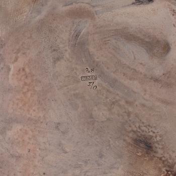 WÜRTTEMBERGISCHE METALLWARENFABRIK, kanna, jugend, försilvrad metall, Tyskland, 1900-talets början.