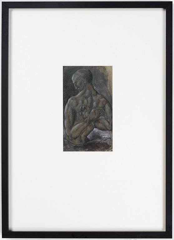 PETER WEISS, mixed media on paper, signed Weiss and dated 46.