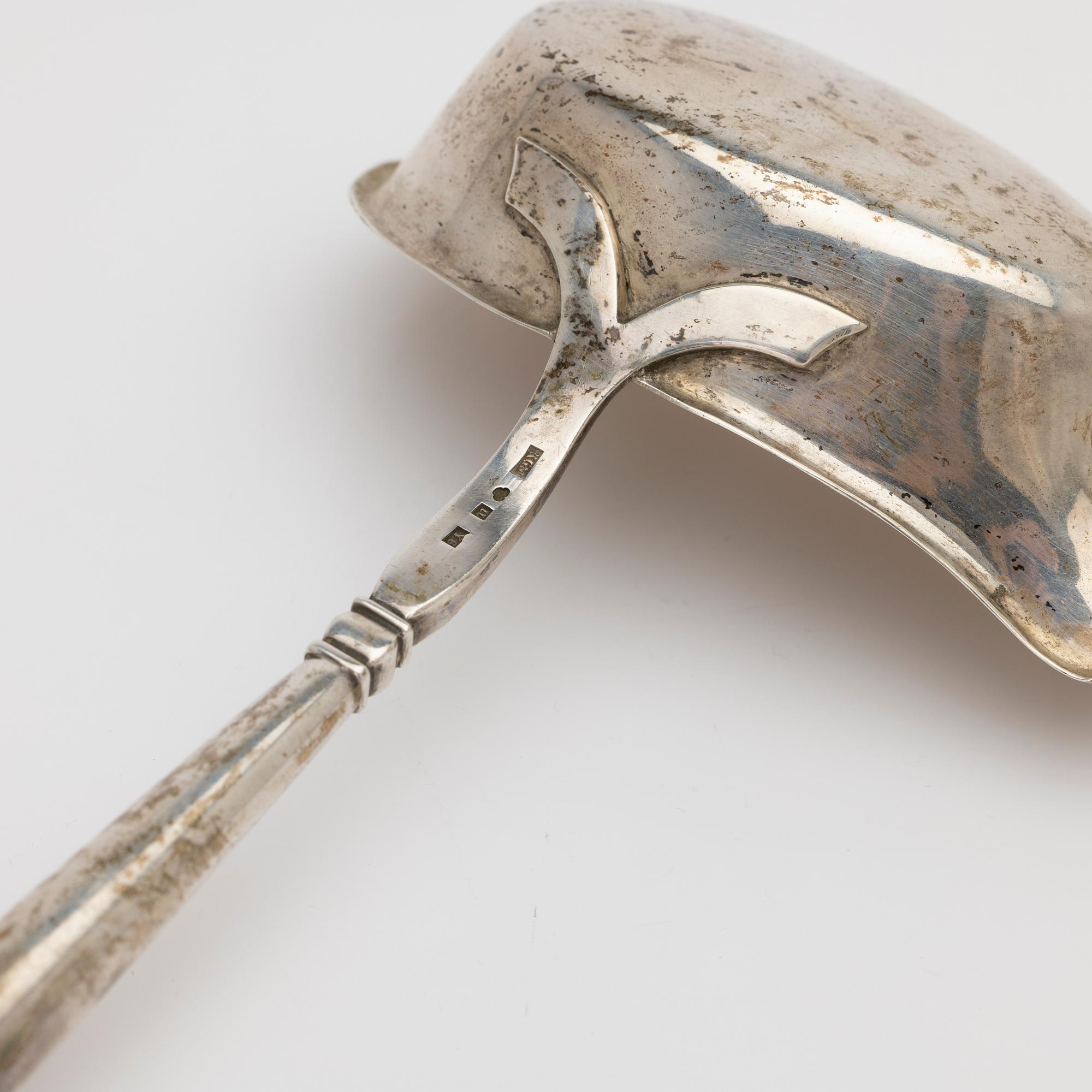 Soup ladle, silver and wood, K. G. Markströms, Uppsala, 1901.