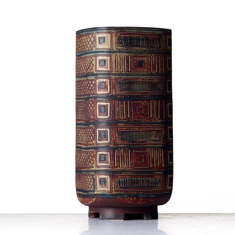 Wilhelm Kåge, a Farsta stoneware vase, Gustavsberg Studio, Sweden 1950's.