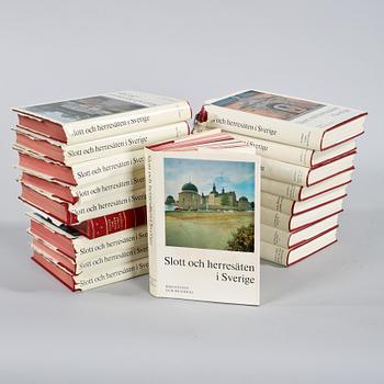 BÖCKER, 18 st, "Svenska slott och herresäten", 1960/70-tal.