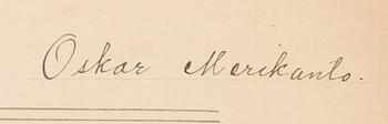 Oskar Merikanto, handwritten sheet music, "Miksi laulan" op. 20, no. 2 of three songs, 4 pages, probably comp. in 1894.