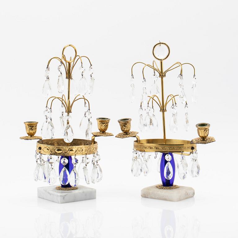 Table lamps, a pair 20th century.