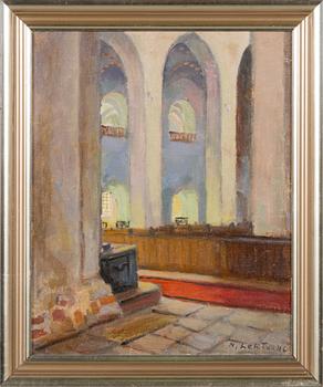 Nikolai Lehto, oil on panel, signed and dated -46.