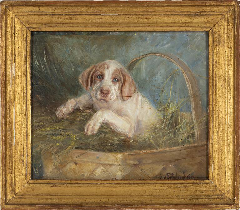 Ida von Schulzenheim, olja på pannå, signerad.