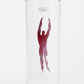 Bertil Vallien, six 'Millenium' champagne glasses, Kosta Boda.