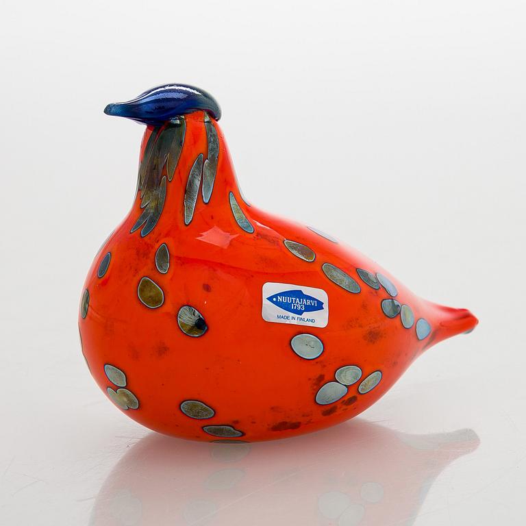Oiva Toikka, glasfågel, "Firebird", signerad O. Toikka Nuutajärvi.