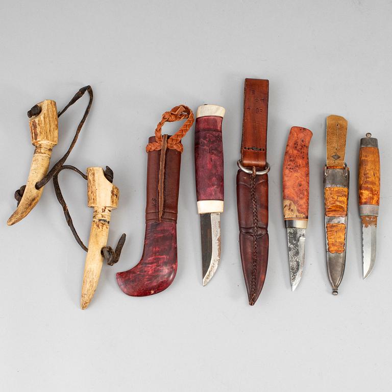 Five Sami knives.