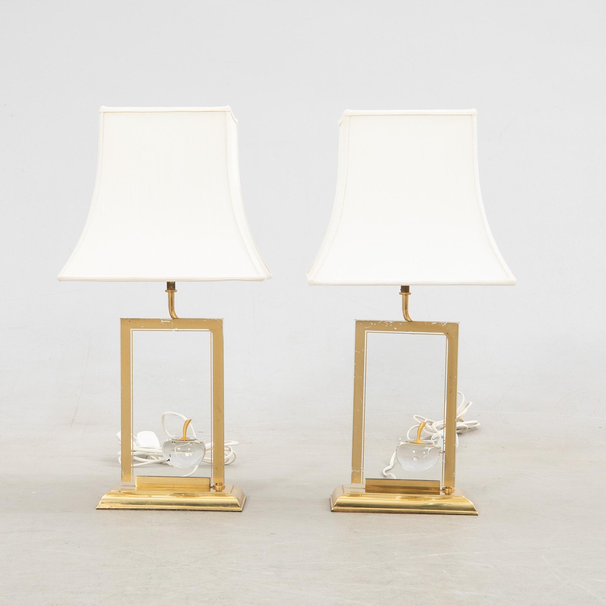Table lamps, a pair, Norco, late 20th century.