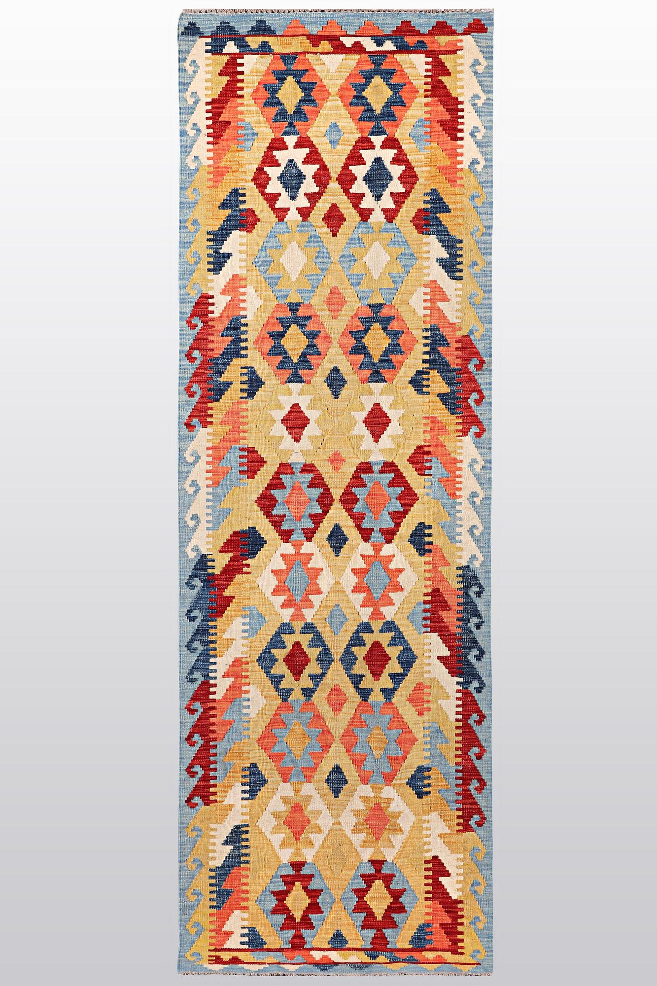 Gallerimatta, slätväv, ca 292 x 82 cm.