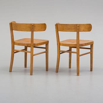 A set of 8 'WWII' chairs by Werner West, designed 1930.