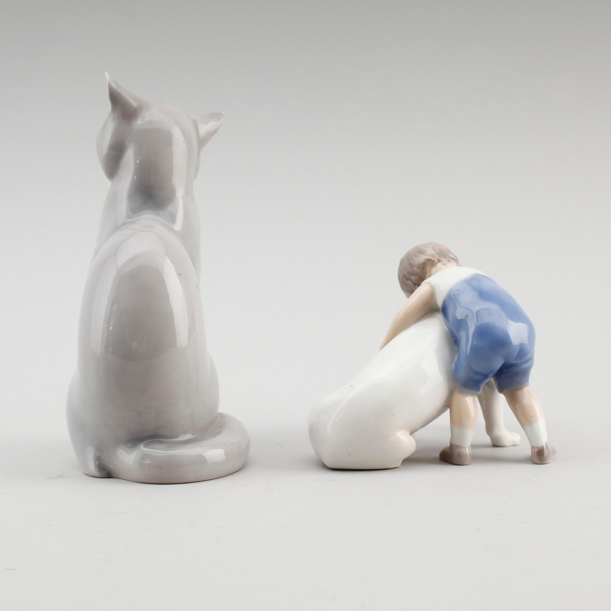 FIGURER, 2 st, porslin, Bing & Gröndahl, Danmark.