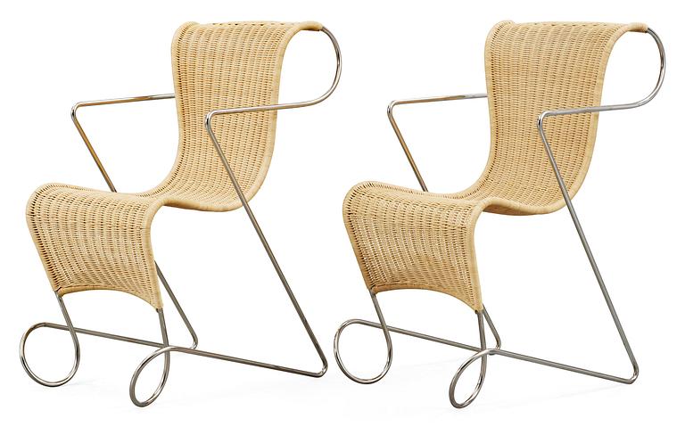 A pair of Ron Arad 'Zigo Zago' chairs, Driade post 1993.