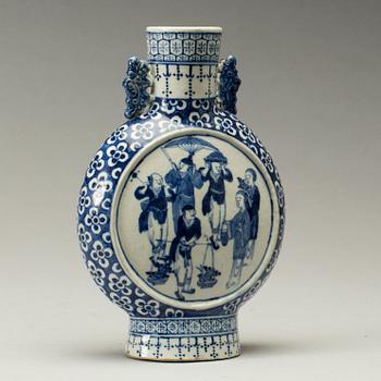 PILGRIMSFLASKA, porslin, 1800/1900-tal.