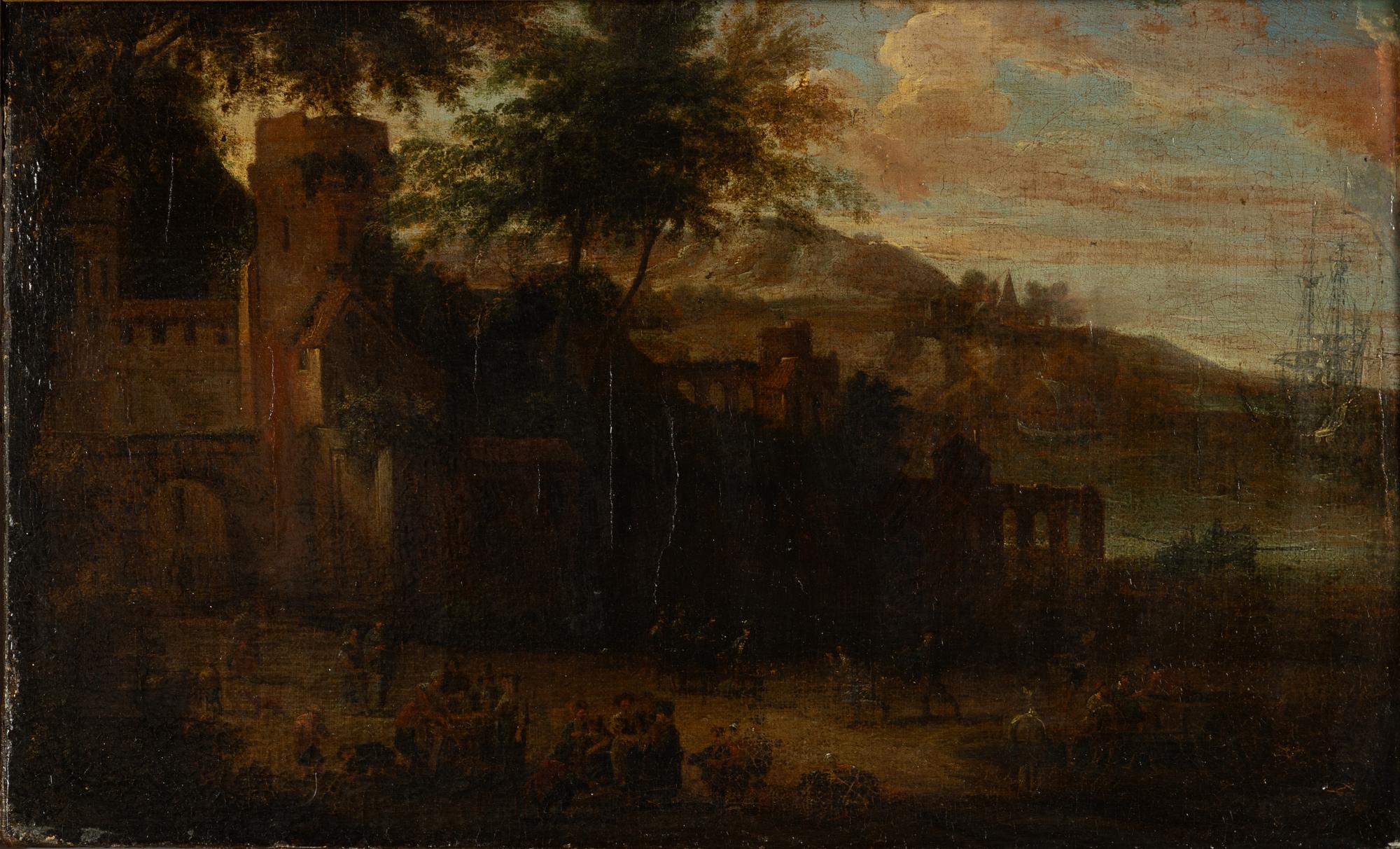 Flemish school, 18th century, On the outskirts of the city.