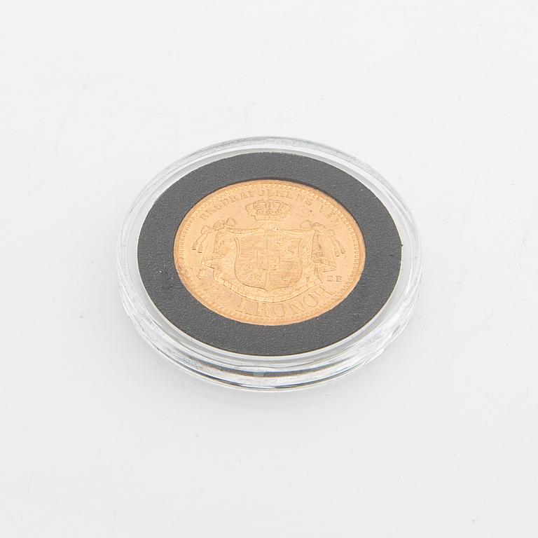 Guldmynt Sverige, Oscar II 20 kr, 1901.