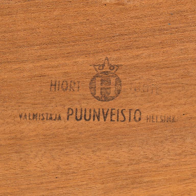 Carl Gustaf Hiort af Ornäs, sohva "Åre" ja nojatuoli "Rialto", valmistaja Puunveisto Oy - Träsnideri Ab, 1950-luku.
